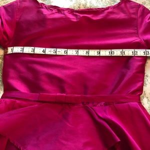Hot Pink Pageant Interview Peplum Dress